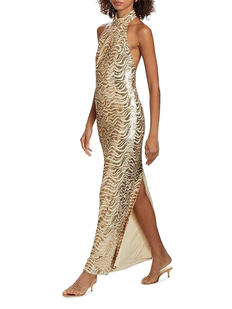 Shop Liliane Sequin Zebra High-Neck Gown on Sale at BeyondStyle  Get 57%  Off Liliane Sequin Zebra High-Neck Gown with Limited-Time Flash Deals,  Exclusive Discounts, and Special Offers. Enjoy Unbeatable Savings on