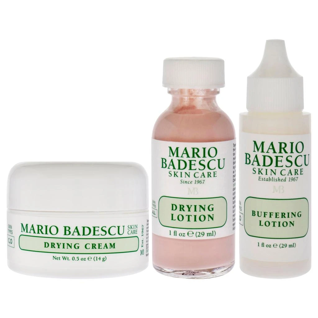 Mario Badescu Acne Repair Kit by  for Unisex - 3 Pc 1oz Drying Lotion, 1oz Buffering Lotion, 0.5oz Drying Cream 2