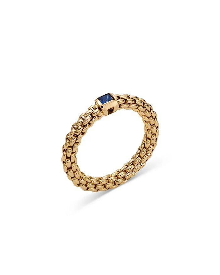 FOPE 18K Yellow Gold Souls Blue Sapphire Flex
it Ring