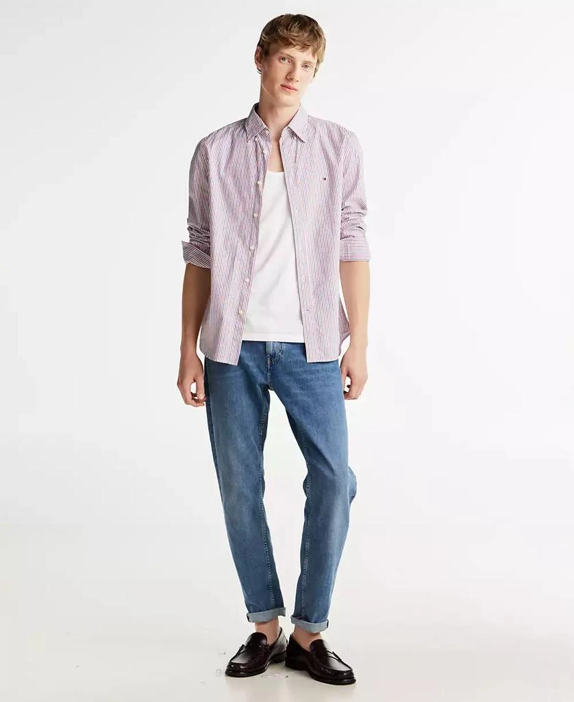 Tommy Hilfiger Men
s Regular-Fit Striped Poplin Shirt 4