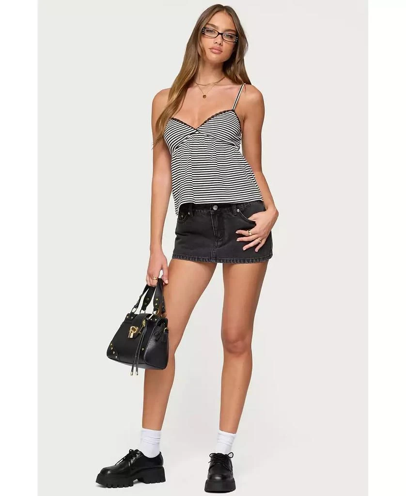 Edikted Women
s Orietta Striped Babydoll Top 5