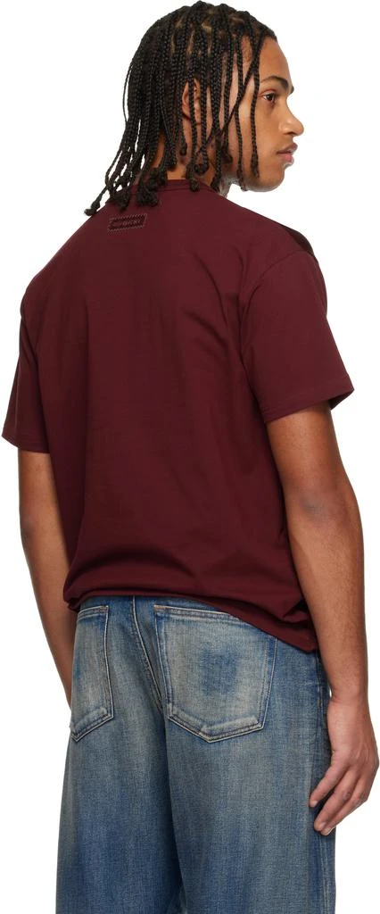Givenchy Burgundy Cotton Silk T-shirt 3