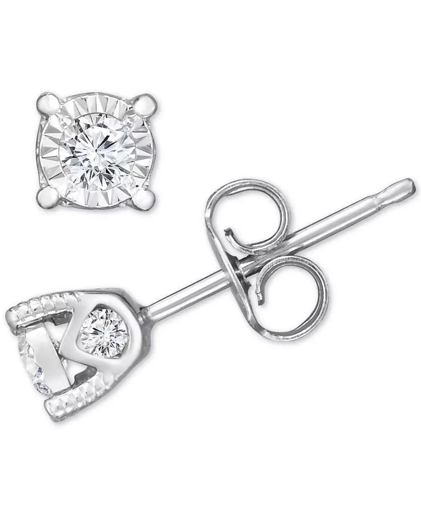TruMiracle Diamond Stud Earrings (3/8 ct. t.w.) in 14k White, Yellow, or Rose Gold