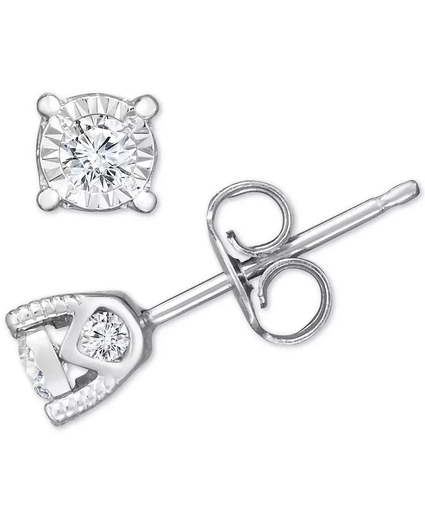 TruMiracle Diamond Stud Earrings (3/8 ct. t.w.) in 14k White, Yellow, or Rose Gold 1