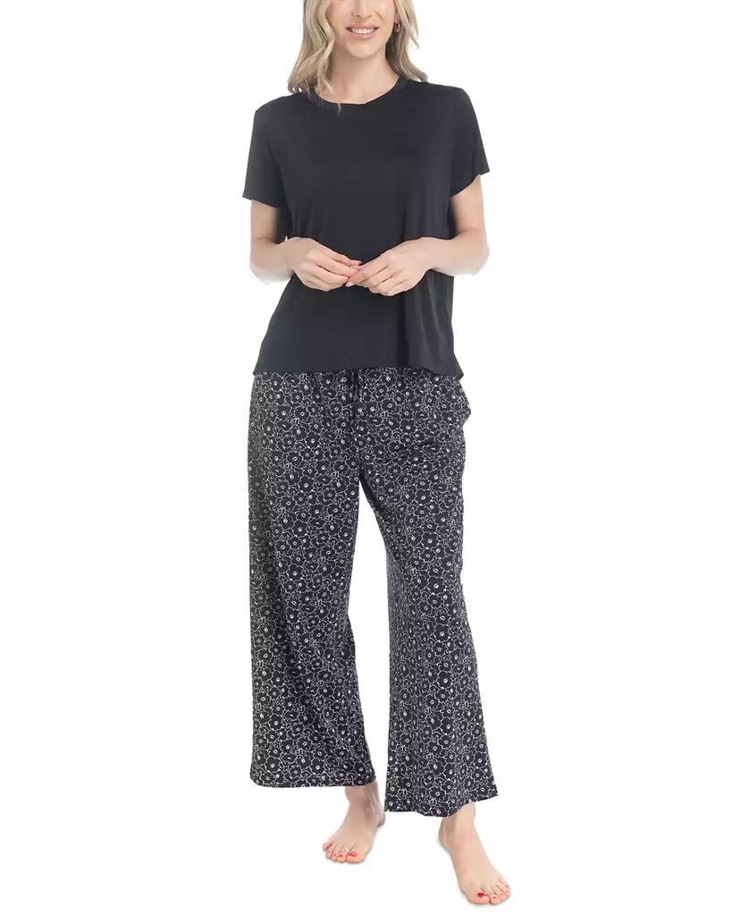 MUK LUKS Women's 2-Pc. Short-Sleeve Pajamas Set