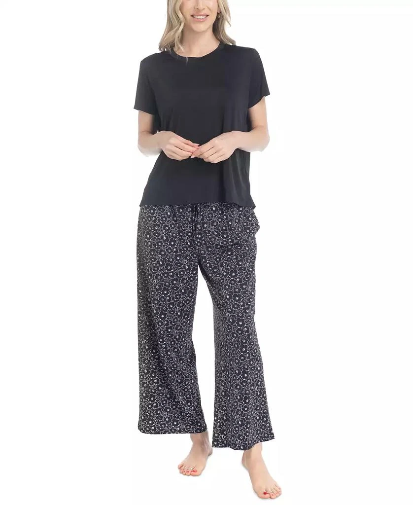MUK LUKS Women's 2-Pc. Short-Sleeve Pajamas Set 1