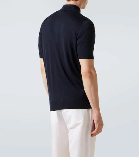 Brunello Cucinelli Logo silk and cotton polo shirt 4