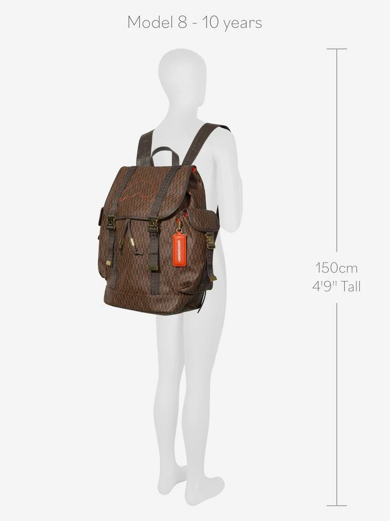 SprayGround Sprayground Kids Money Check Monte Carlo Backpack in Brown 5