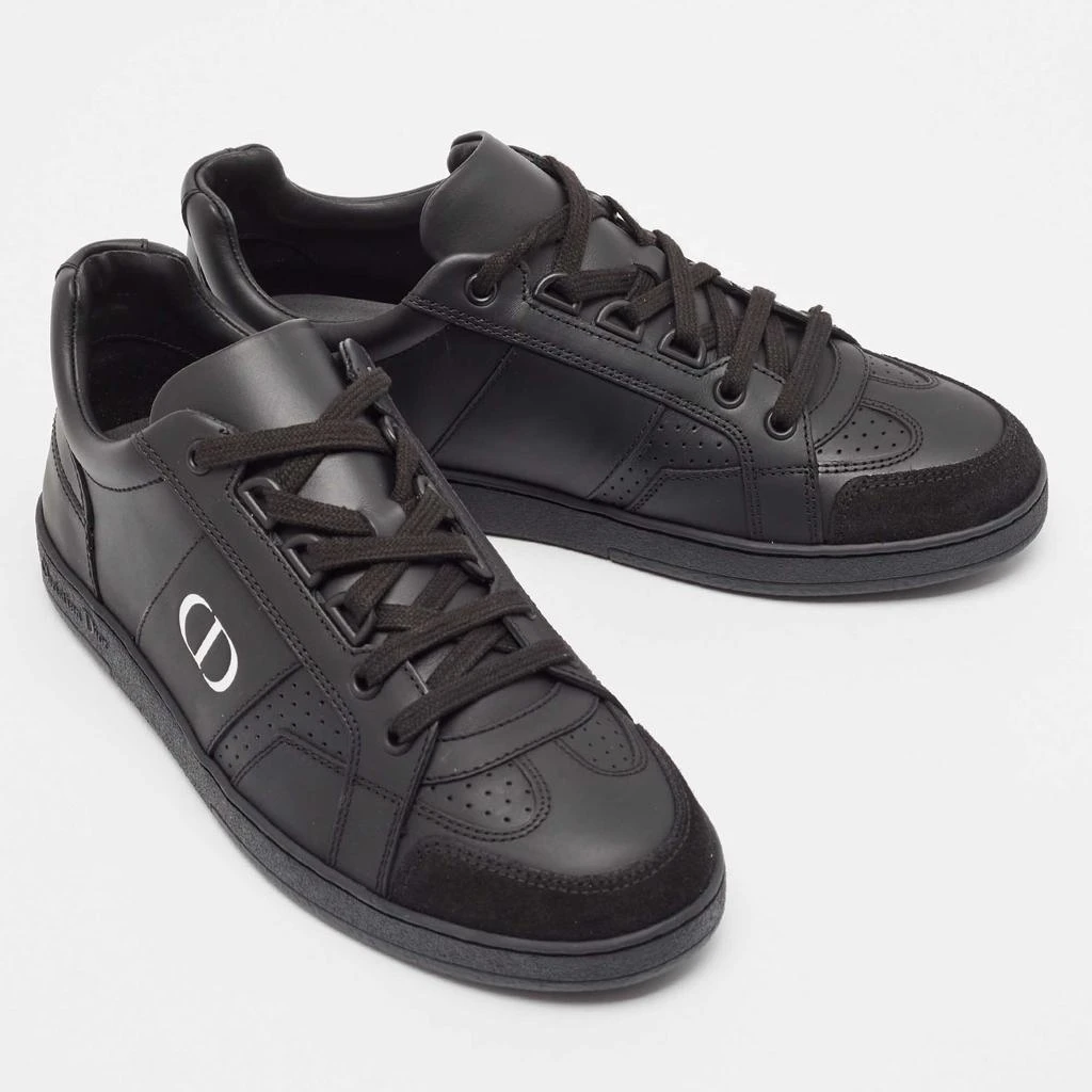 Dior Dior Black Leather and Suede Low Top Sneakers Size 36 4