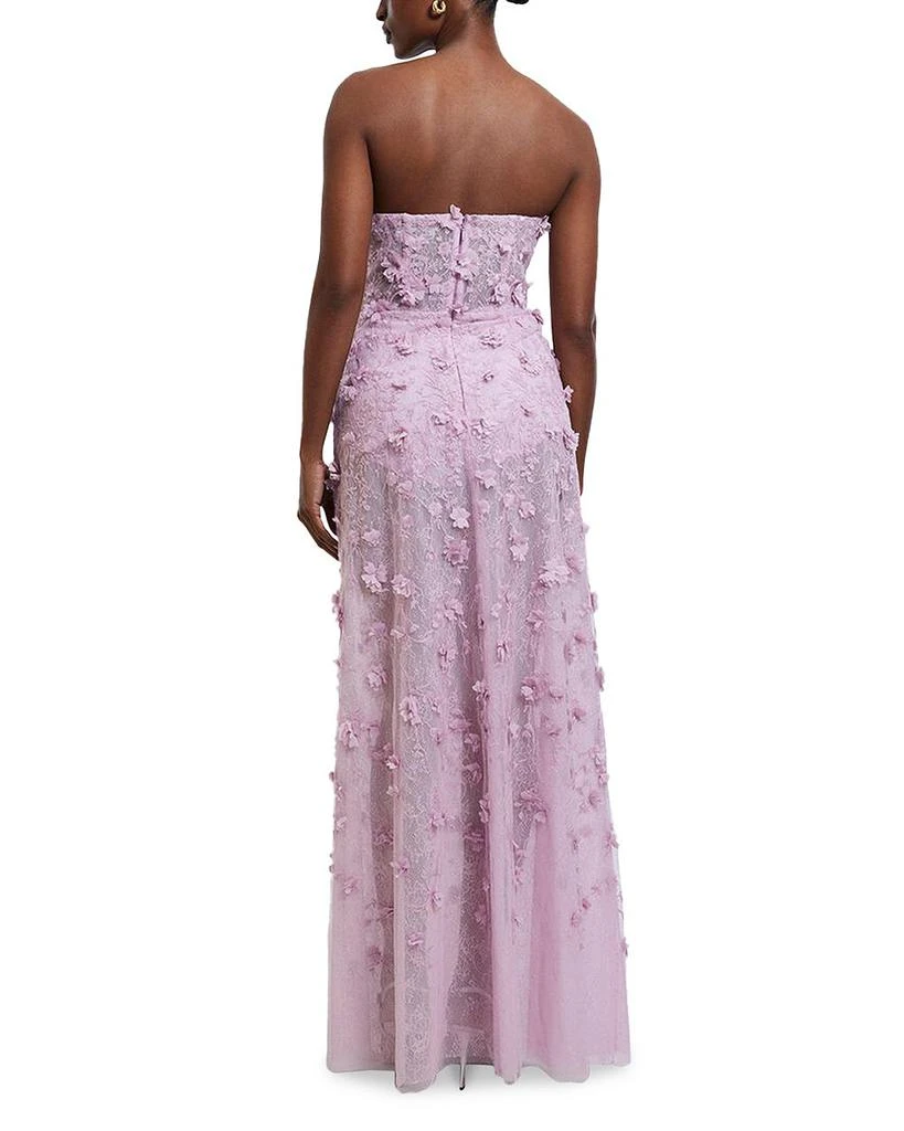 BCBG Strapless Floral Applique Dress 2