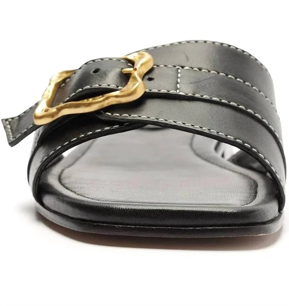 Schutz Wavy Flat Sandal In Black 4