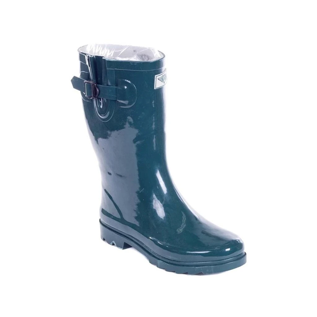 Forever Young Women's Mid-Calf Solid Color Rubber Rain Boots 2