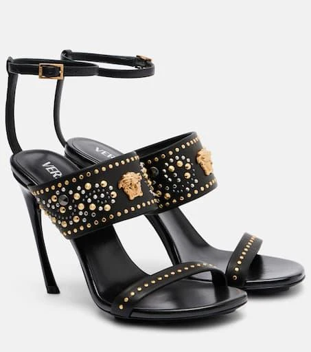 Versace La Medusa 105 studded leather sandals 1