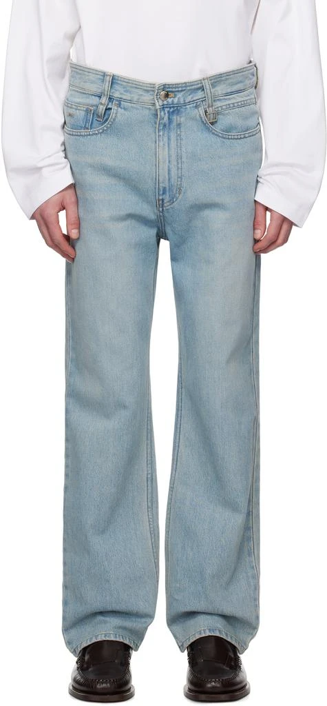 Wooyoungmi Blue New Straight Jeans 1