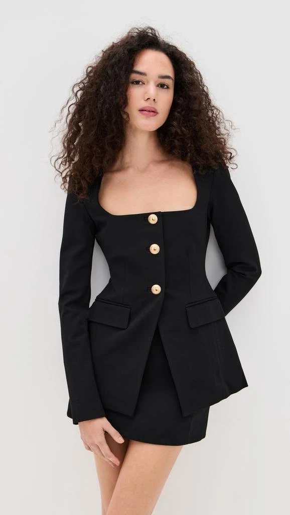 Good American Soft Stretch Ponte Sculpted Blazer