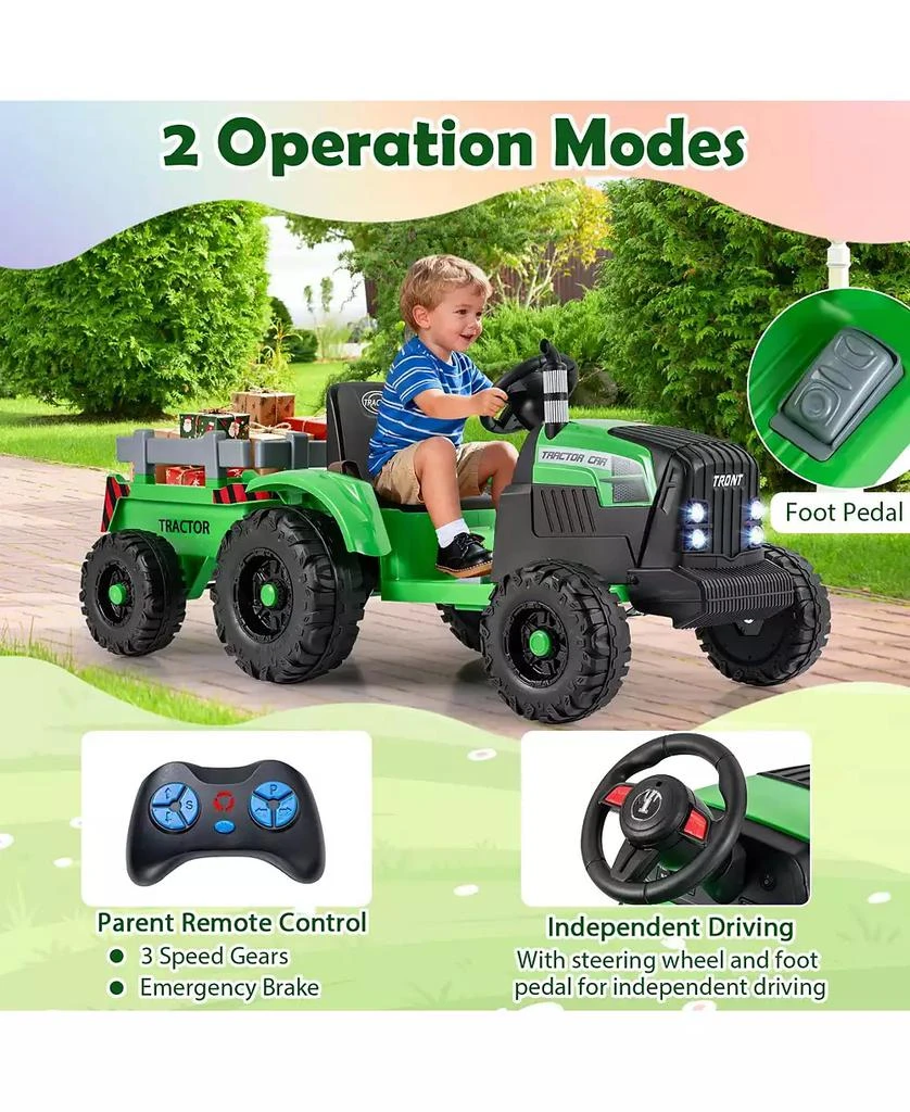 Mecale 24V Ride-On Tractor for Kids with Detachable Trailer 
Remote Control 5