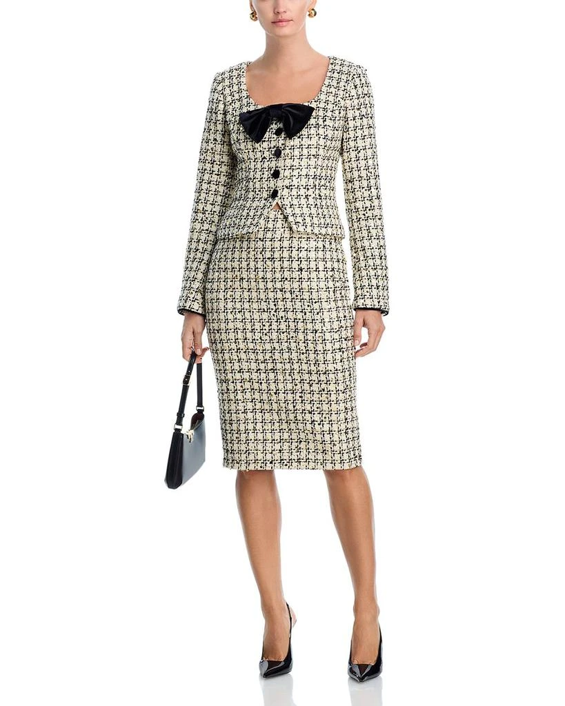 AQUA Sequin Tweed Midi Skirt - Exclusive 2