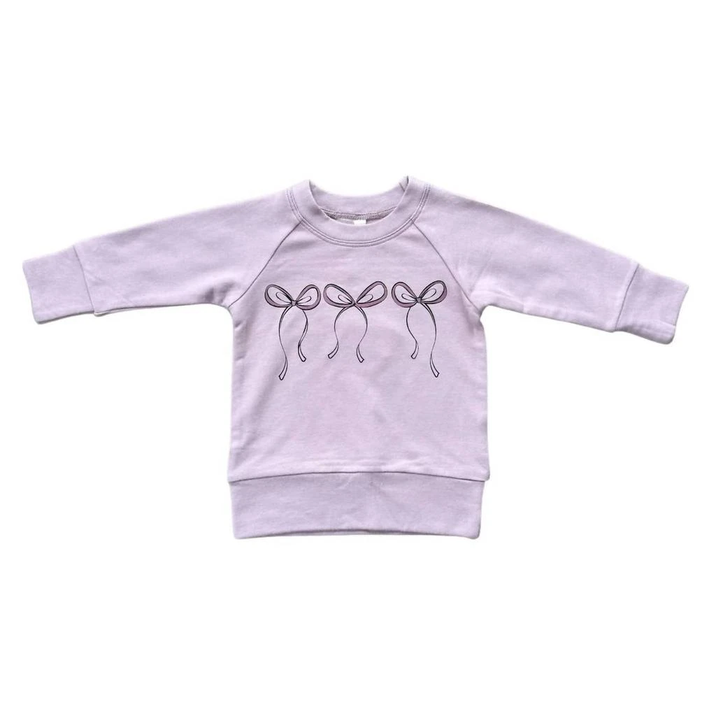 babysprouts Girl
s Raglan Sweatshirt In Hair Bow