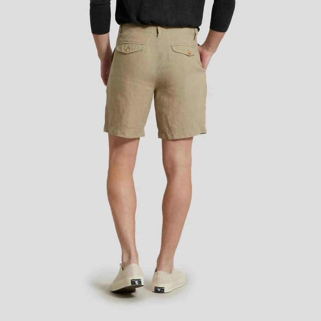 Grayers Men Aventura Washed Linen Shorts In Safari 2