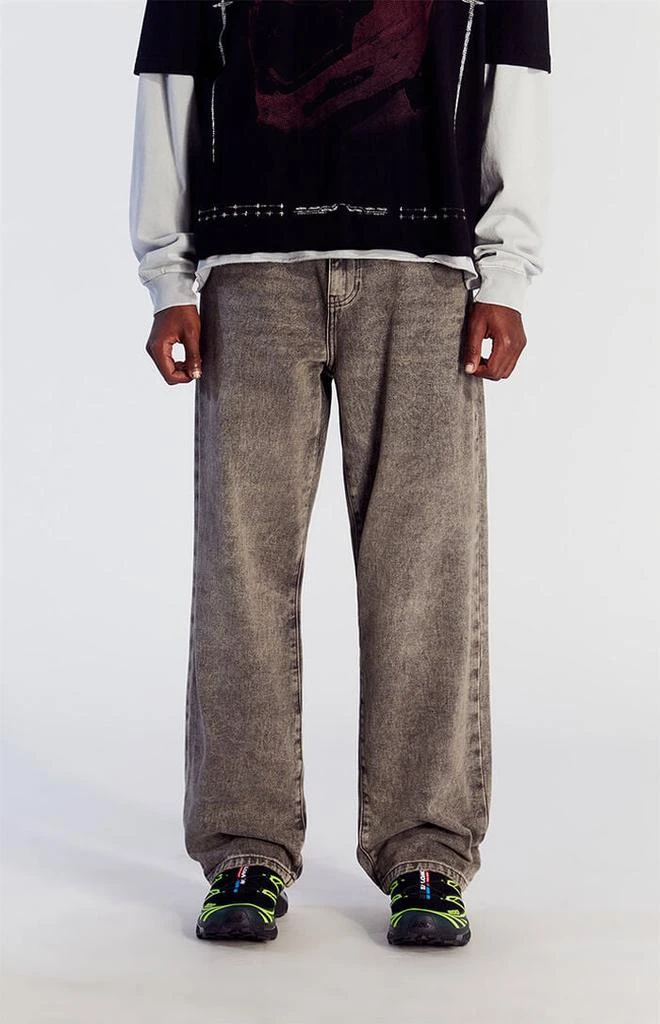 PacSun Brown Overdyed Baggy Jeans 1