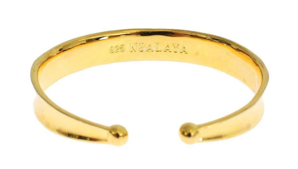 Nialaya Nialaya CZ Gold Sterling 925 Silver Bangle Bracelet 3