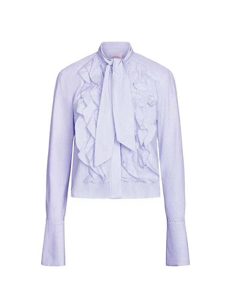 TWP Patti Tie-Neck Ruffle Shirt 1
