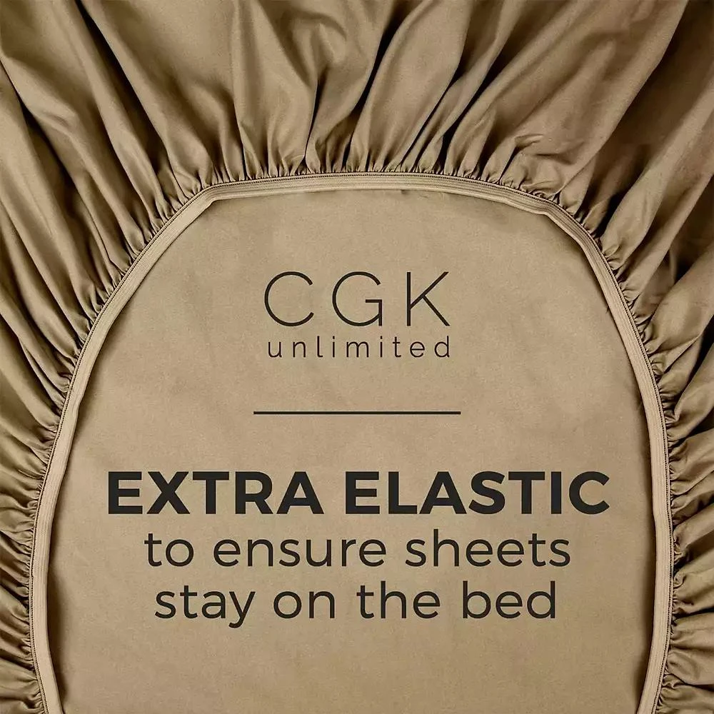 CGK Unlimited 14"-16" Deep Pocket Cotton Fitted Sheet 4