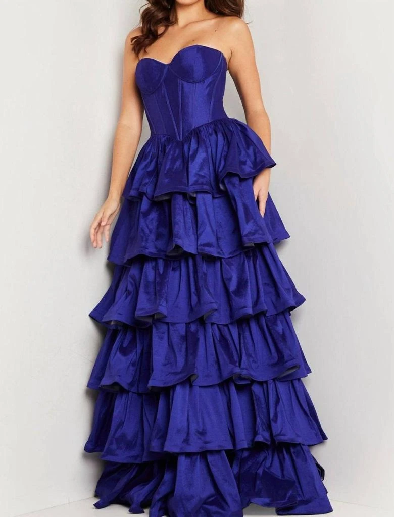 Jovani Jovani - Strapless Tiered Dress 1