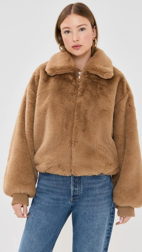 Good American Faux Fur Collared Coat 6