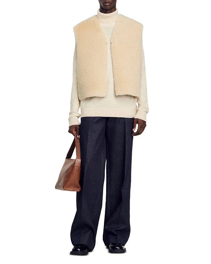 Sandro Shearling Vest 2