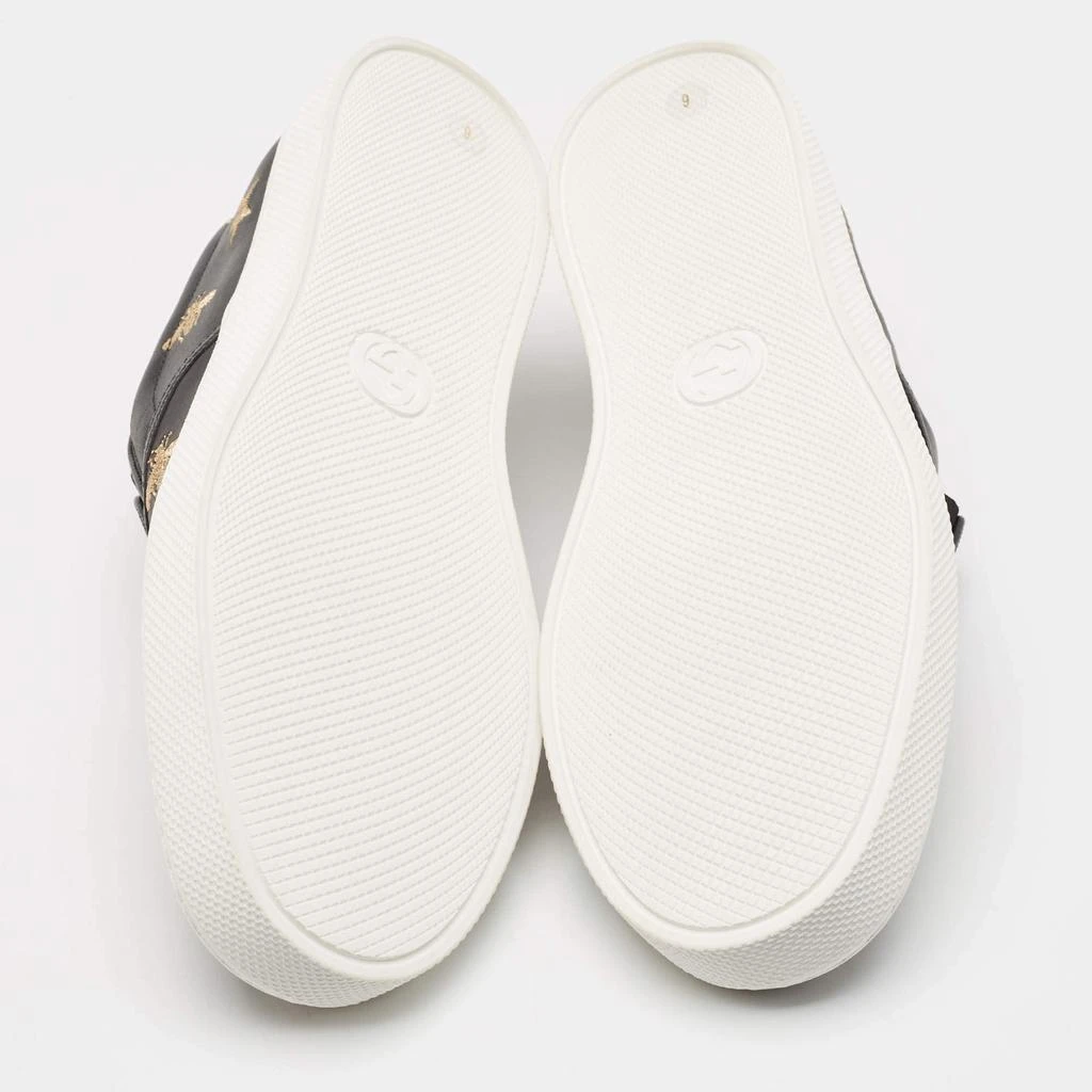 Gucci Gucci Black Leather Bees Slip On Sneakers Size 40 6