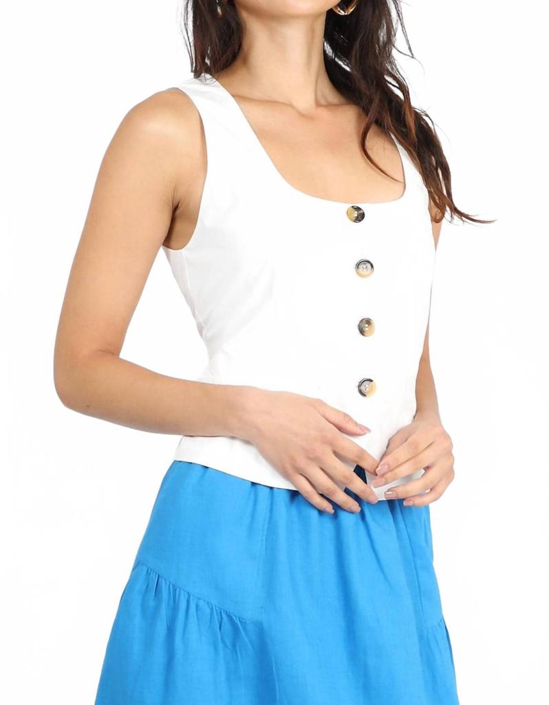 Greylin Montreal Vest Top In White
