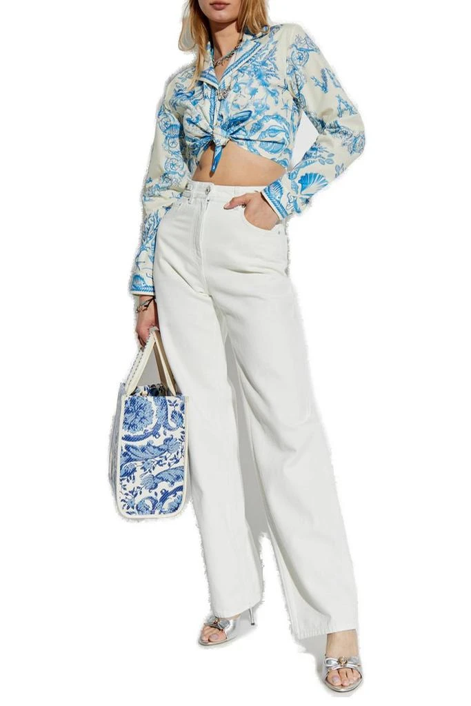 Versace Versace Logo-Patch Straight Leg Jeans 4