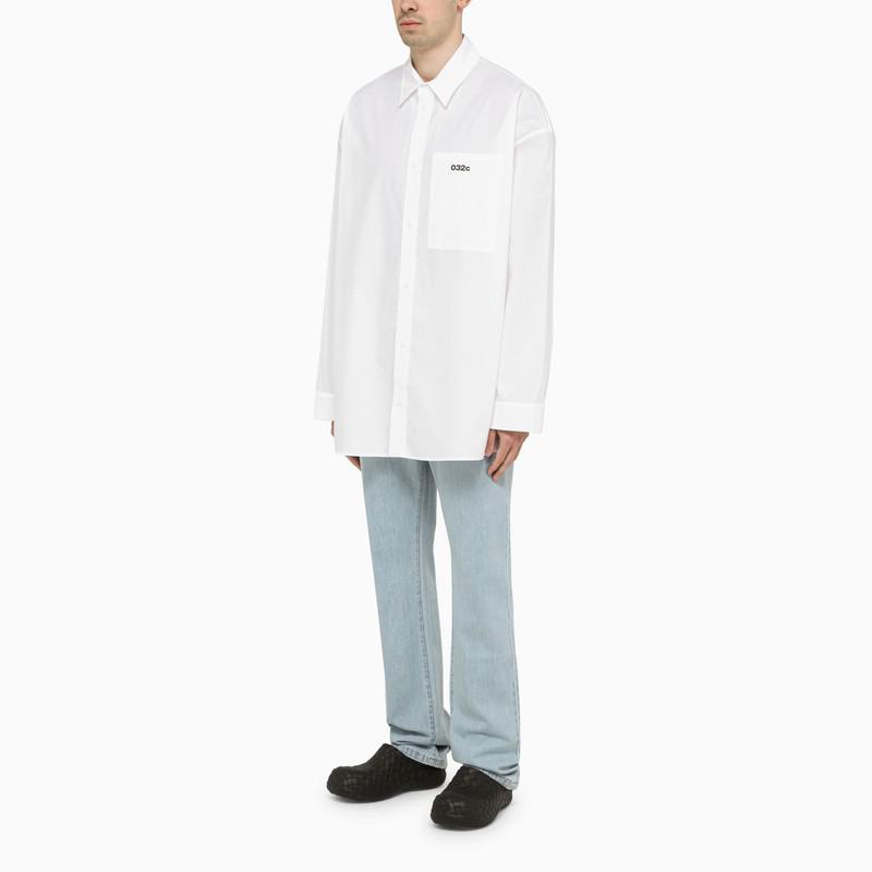 032c White oversize shirt with logo