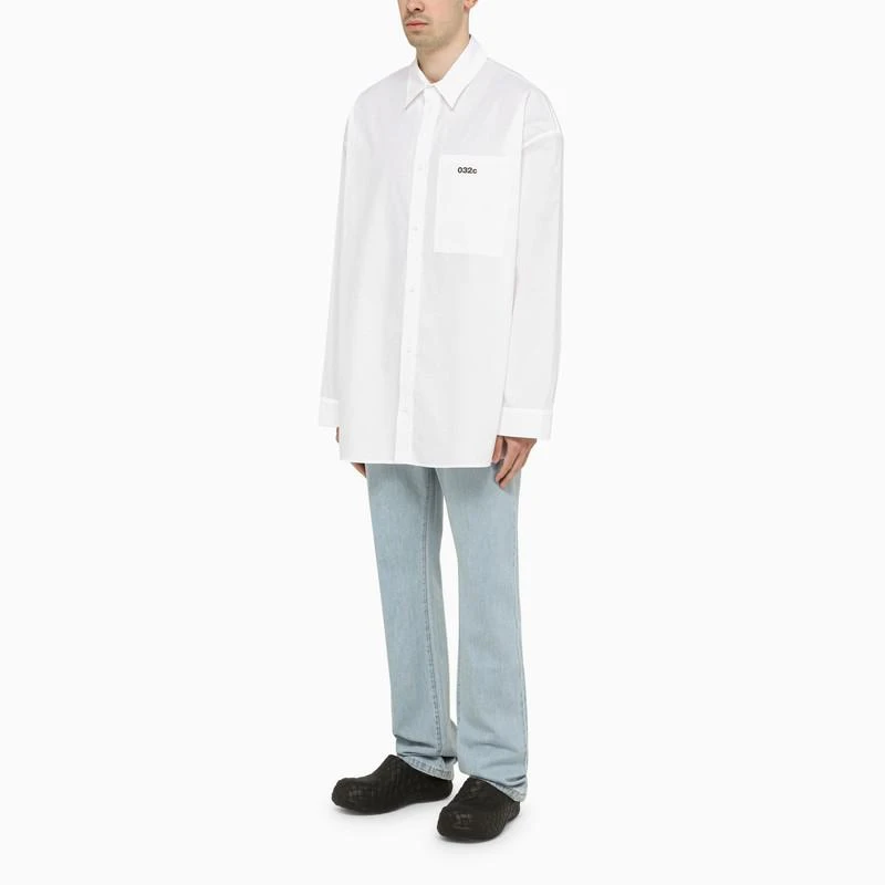 032c White oversize shirt with logo 3