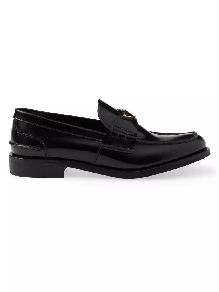 Prada Brushed Leather Loafers 1