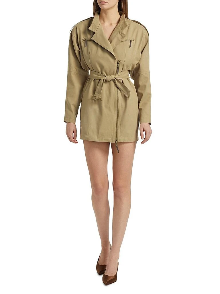 Ronny Kobo Costura Stretch-Cotton Belted Minidress 2