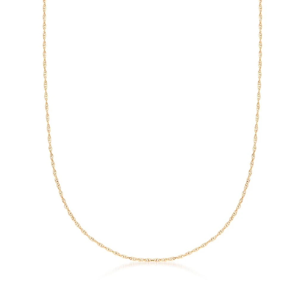 Ross-Simons Italian 1mm 14kt Yellow Gold Rope Chain Necklace 1