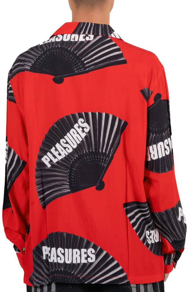 PLEASURES Fans Print Button-Up Shirt