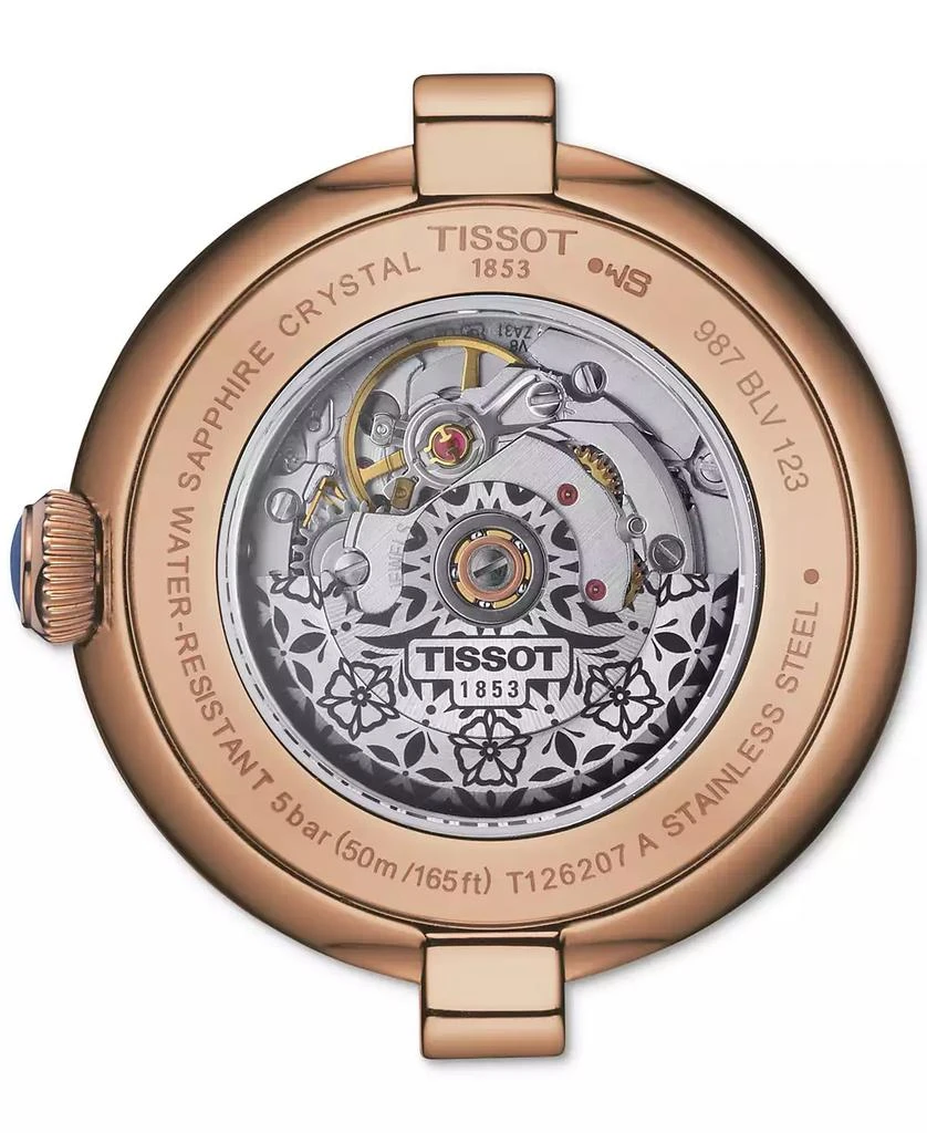 Tissot Women's Bellissima PVD Brown Leather Strap Watch 29mm