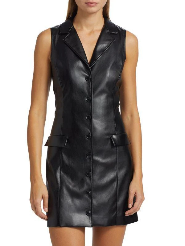 Paige Graciella Faux Leather Minidress 1