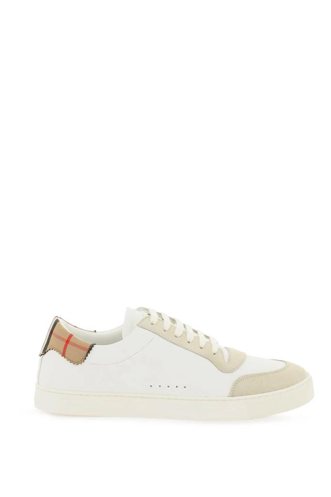 BURBERRY low-top leather sneakers