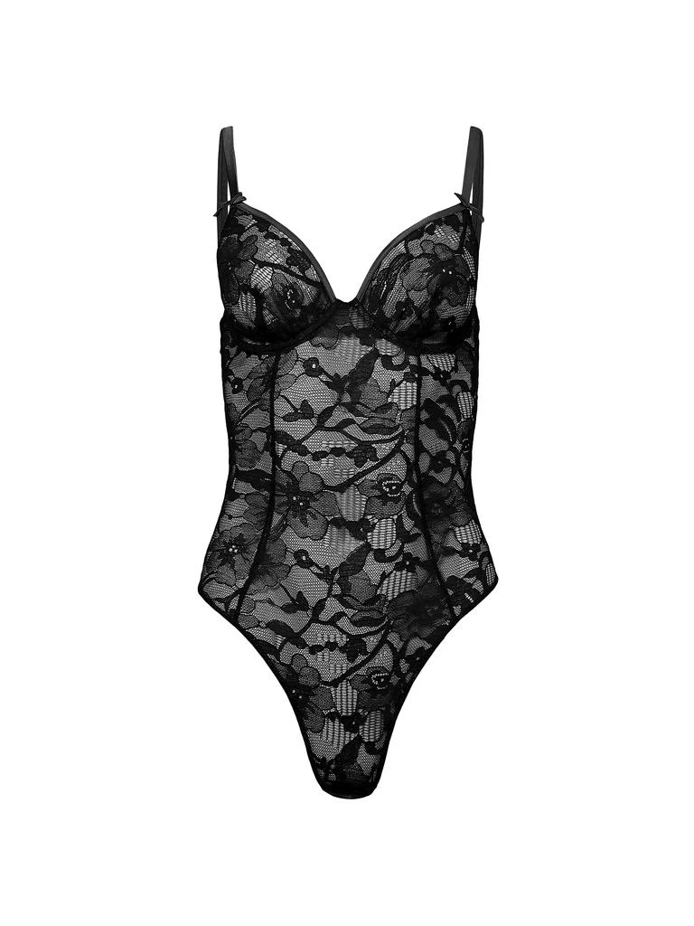 Fleur du Mal Magnolia Lace Ouvert Bodysuit 1