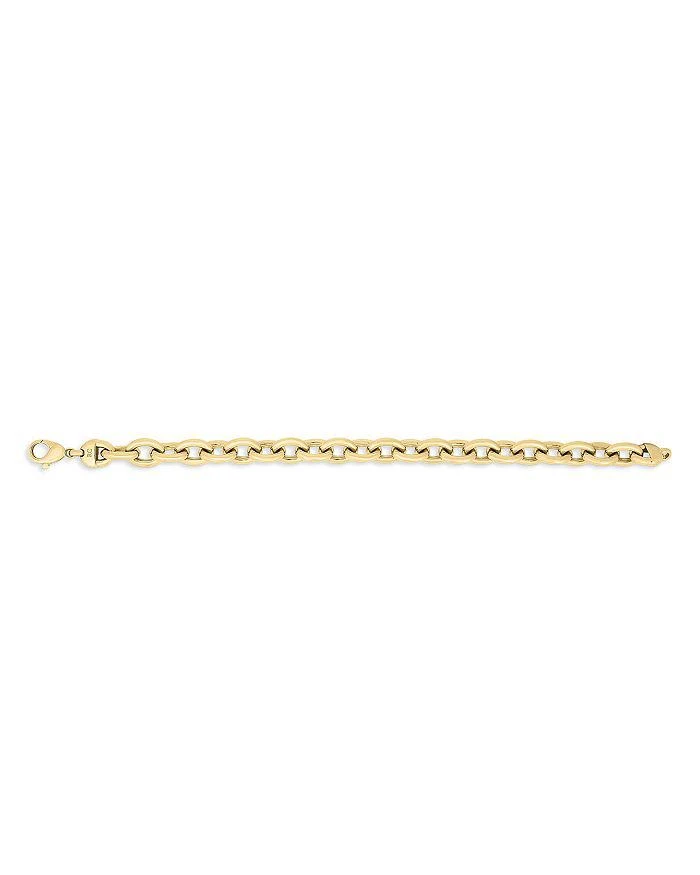 Roberto Coin 18K Yellow Gold Designer Gold Polished Oval Link Chain Bracelet 1