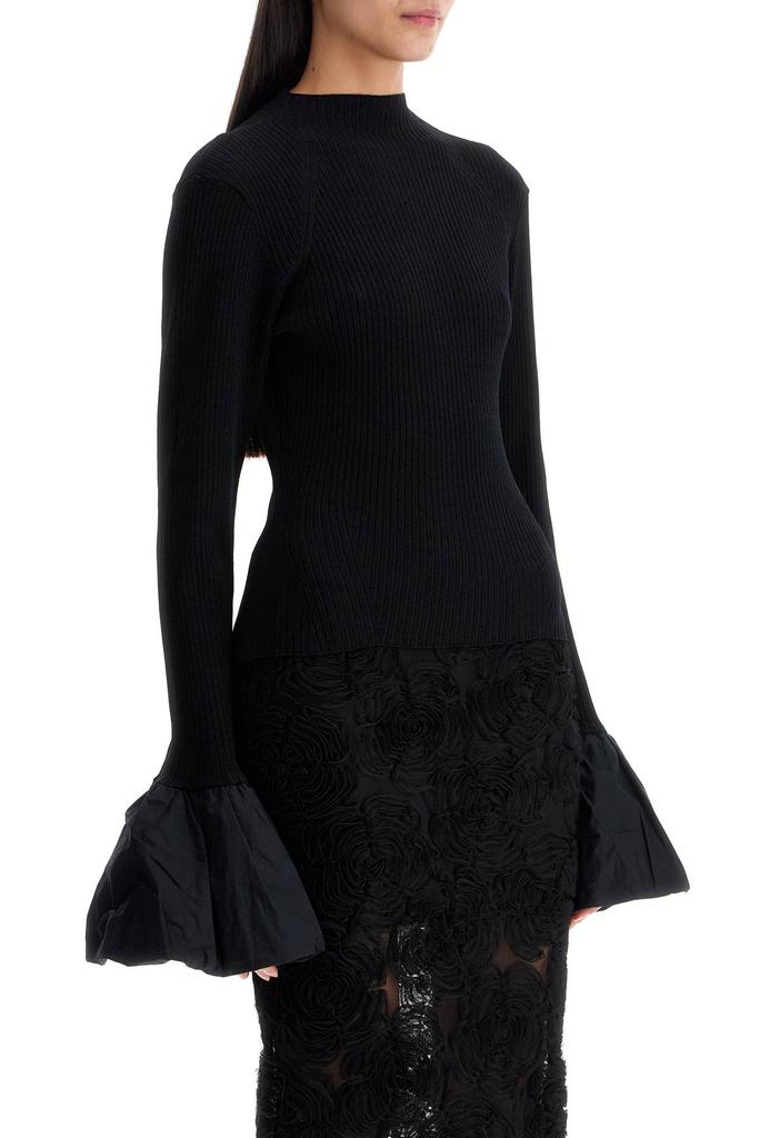 ROTATE Birger Christensen black high neck viscose top