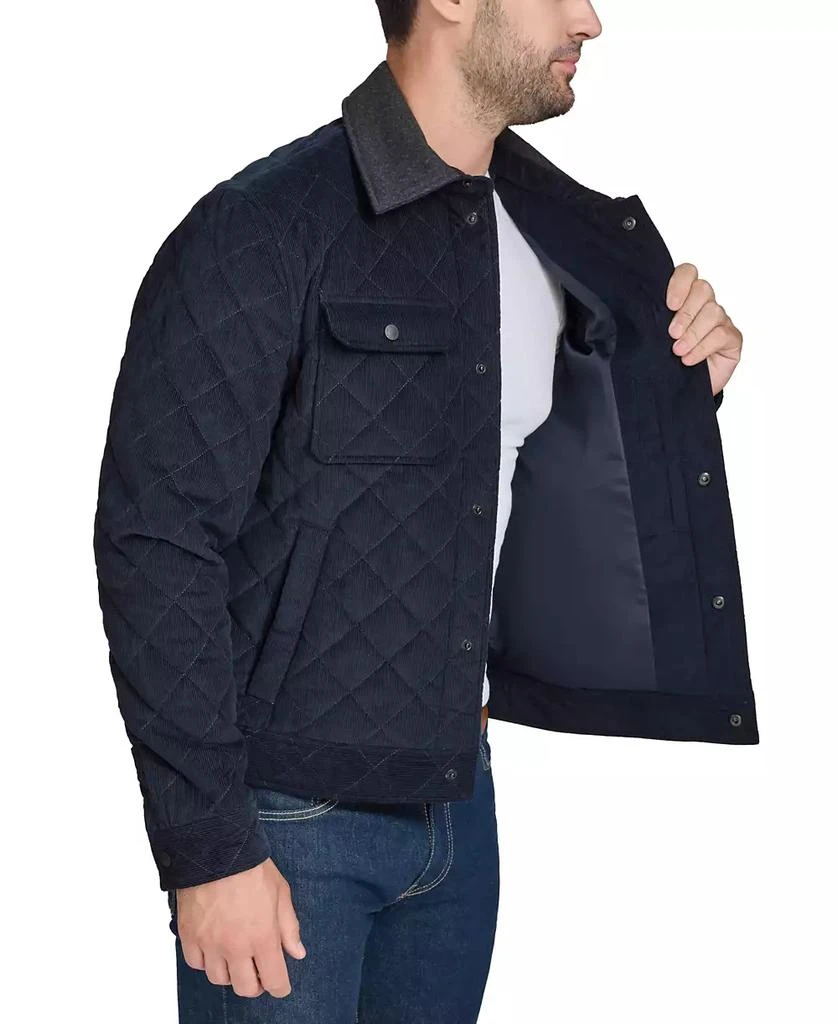 Cole Haan Men's Collared Quilted Button-Front Jacket 5