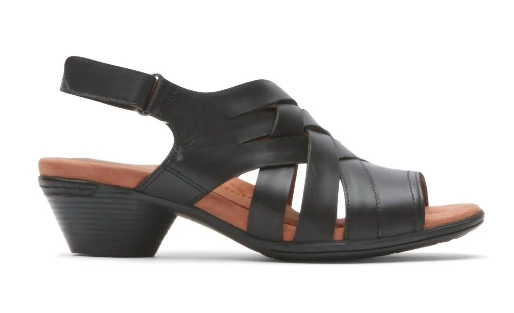 Cobb Hill Women's Laurel Woven Sandal In Black 2