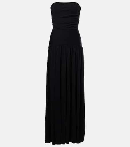 Staud Mariana ruched jersey maxi dress 1