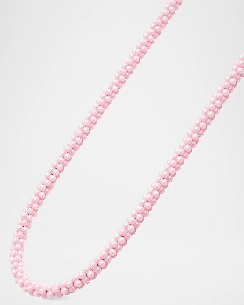 LAGOS Sterling Silver Pink Caviar Ceramic Rope Necklace, 5mm 4