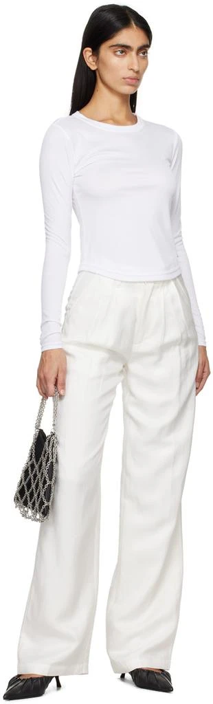 ANINE BING White Carrie Trousers 4